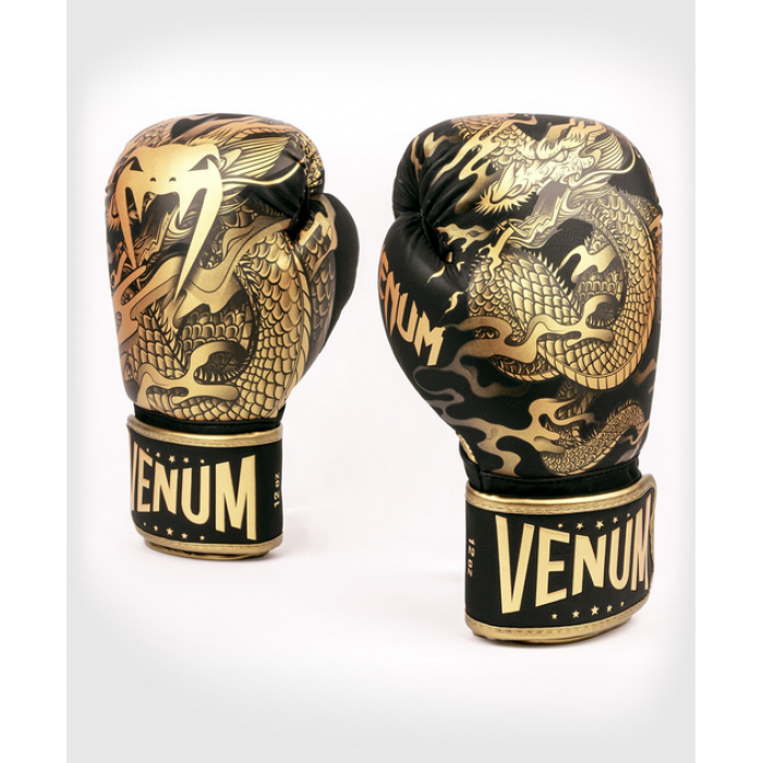 Боксови ръкавици - Venum Dragon's Flight Boxing Gloves - Black/Bronze​